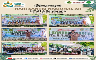 Peringatan Hari Santri Nasional 2026 di MTsN 4 Jembrana: Santri Menguatkan Negeri Menuju Indonesia Emas